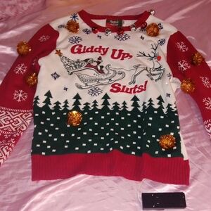 Spencer's Red and White Holiday Sweater